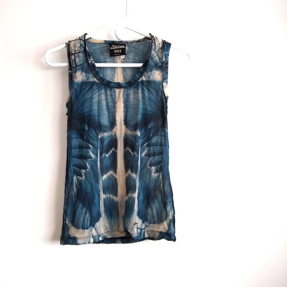 Vintage 2010 JEAN PAUL GAULTIER Soliel Fuzzi Muscle Print Tank Top - Picture 1 of 16
